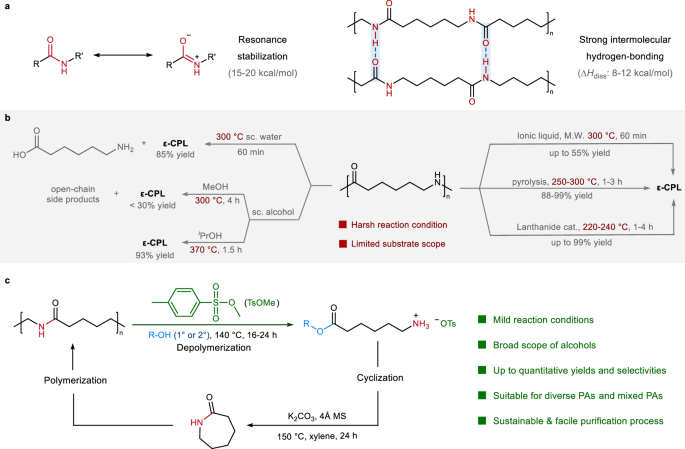 Sustainable recycling of polyamides via C–N bond cleavage facilitated by methyl tosylate under mild conditions - Nature Communications