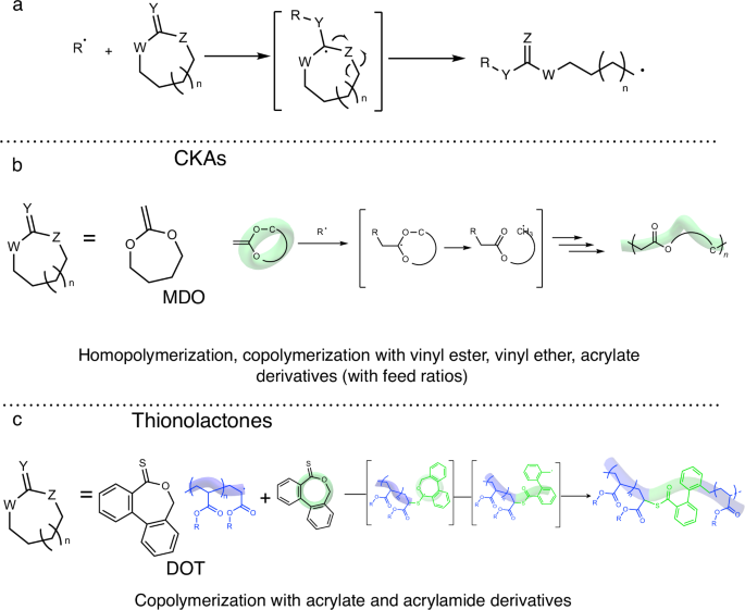 The successful impossible radical ring-opening copolymerization of thionolactones and methacrylates via an auxiliary third comonomer - Nature Communications