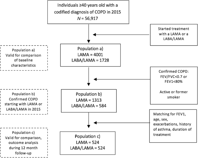 Population-based study of LAMA monotherapy effectiveness compared with LABA/ LAMA as initial treatment for COPD in primary care | npj Primary Care  Respiratory Medicine