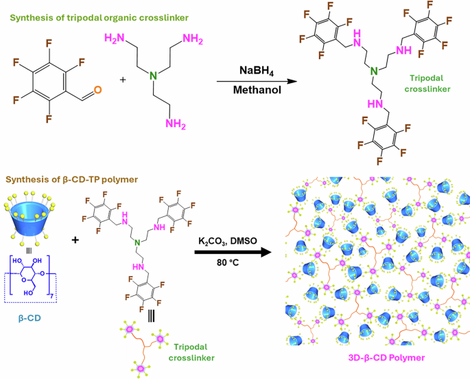Cyclodextrin polymer networks synthesis via amine-functionalized tripodal crosslinker for ultra-rapid removal of PFAS from water - npj Clean Water
