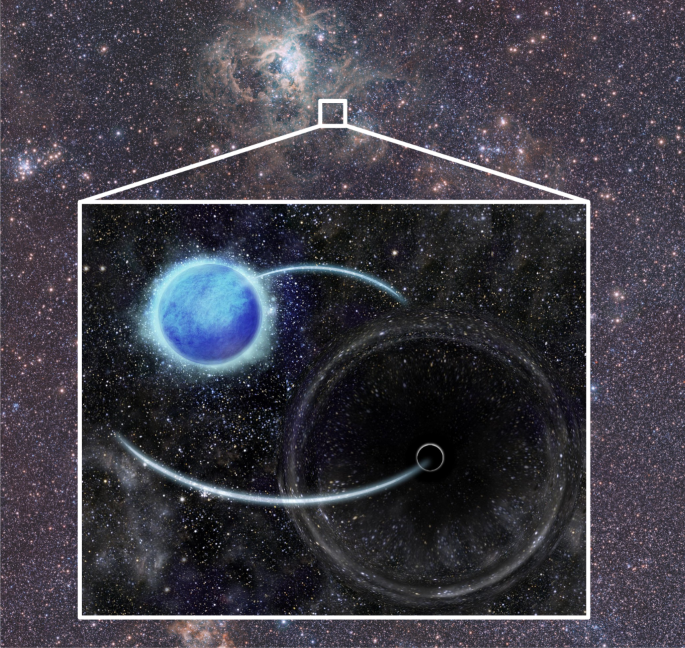 An X-ray-quiet black hole born with a negligible kick in a massive binary  within the Large Magellanic Cloud | Nature Astronomy