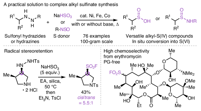 Highly chemoselective access to alkyl-sulfur compounds via N2 extrusion of alkyl hydrazines - Nature Chemistry