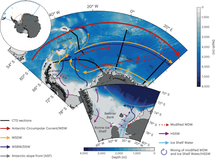 Slowdown of Antarctic Bottom Water export driven by climatic wind and sea-ice  changes