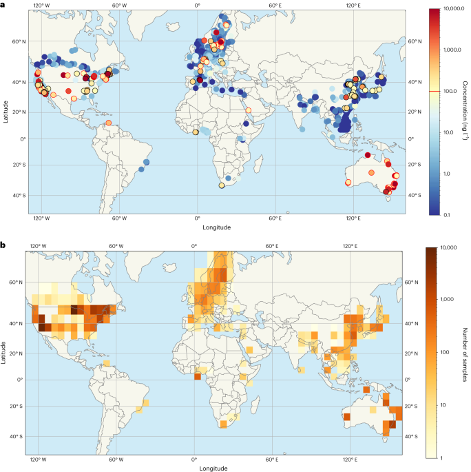 Underestimated burden of per- and polyfluoroalkyl substances in global surface waters and groundwaters - Nature Geoscience