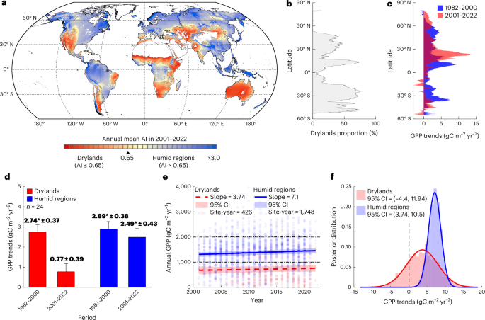 Dryland dominance in the slowdown of global vegetation carbon uptake Dryland dominance in the slowdown of global vegetation carbon uptake