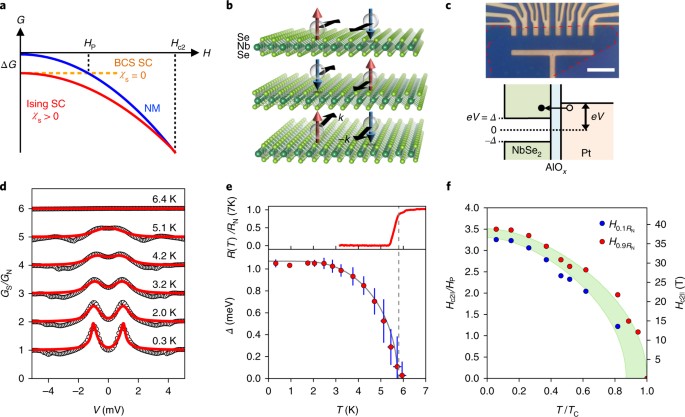 An unusual continuous paramagnetic-limited superconducting phase transition  in 2D NbSe 2 | Nature Materials