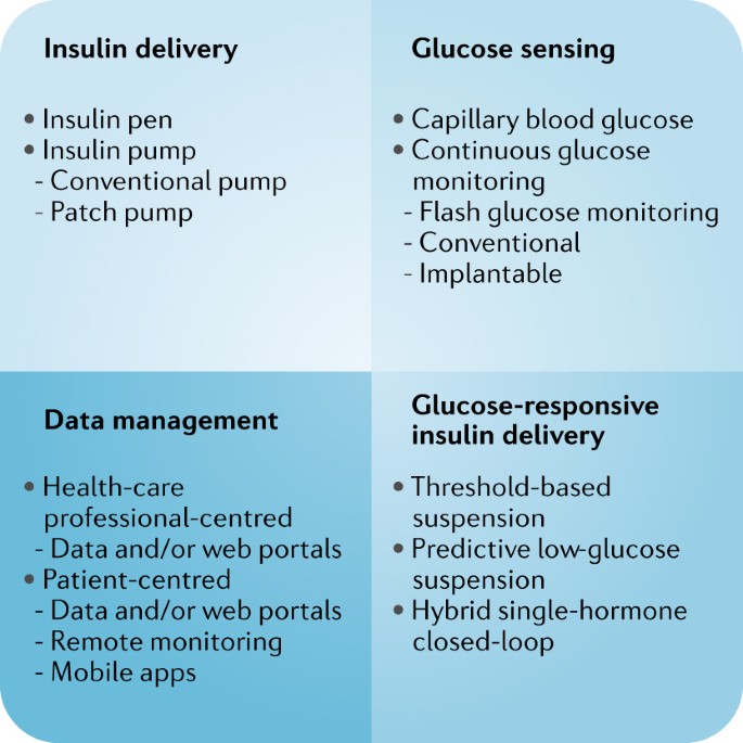 Type 1 diabetes glycemic management: Insulin therapy, glucose