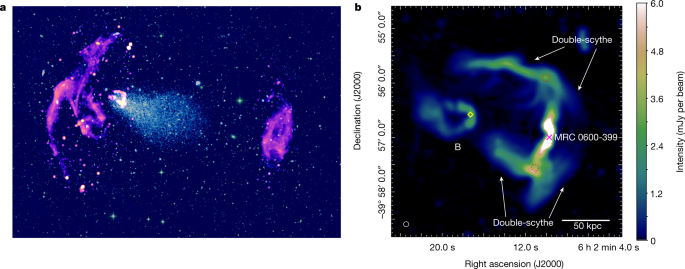 Jets from MRC 0600-399 bent by magnetic fields in the cluster Abell 3376 - Nature.com