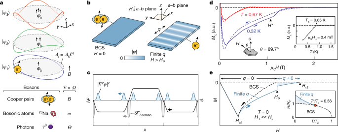 Signatures of bosonic Landau levels in a finite-momentum superconductor |  Nature