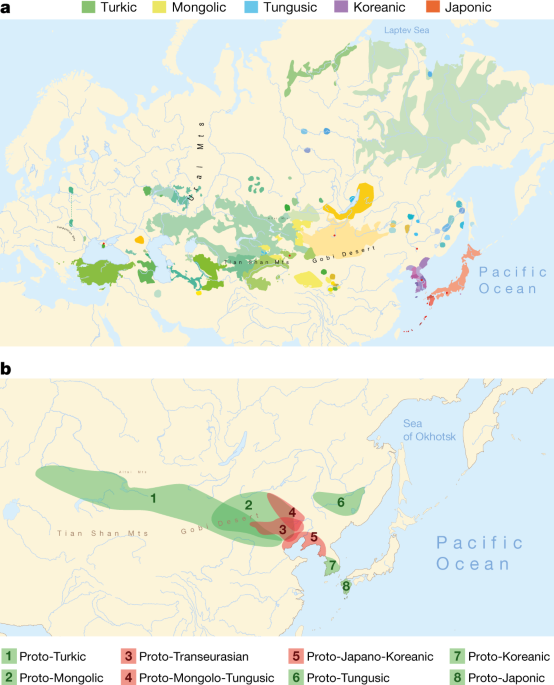 Triangulation supports agricultural spread of the Transeurasian languages