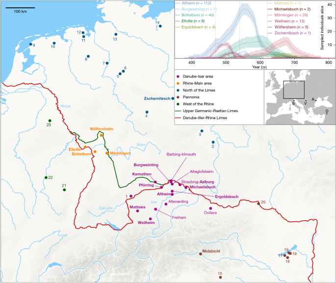 Demography and life histories across the Roman frontier in Germany 400–700 <span>ce</span>