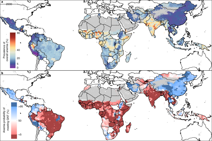 Prevalence, years lived with disability, and trends in anaemia