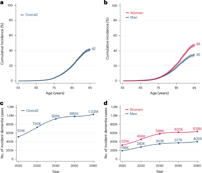Différences dans le risque à vie et le fardeau de la démence dans la population