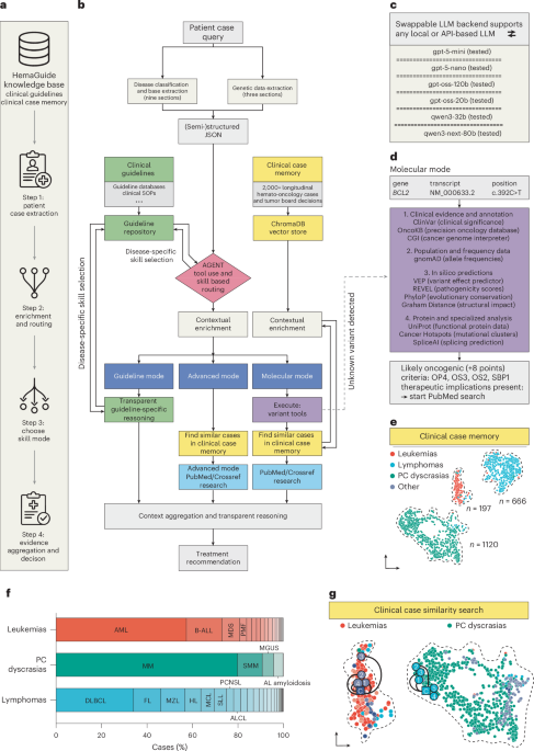 Case-grounded AI agent achieves high concordance with hematology tumor boards