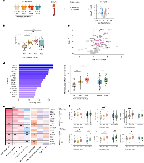 Image of the Blood proteomics of menopause map to brain aging and dementia risk - Nature news article