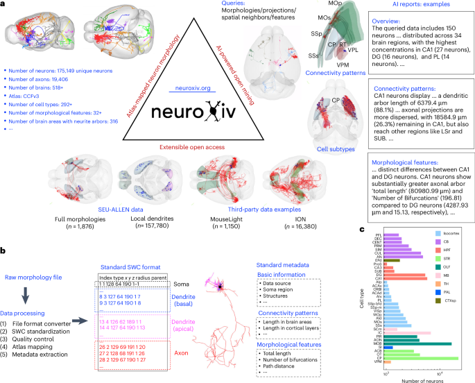 AI-powered visualization interface showing automatic dataset harmonization with neural network elements
