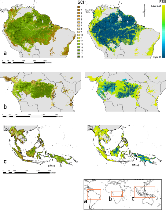 Map With Condition Python Global Humid Tropics Forest Structural Condition And Forest Structural  Integrity Maps | Scientific Data