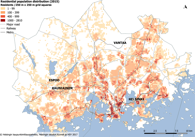 A 24-hour population distribution dataset based on mobile phone data from  Helsinki Metropolitan Area, Finland | Scientific Data