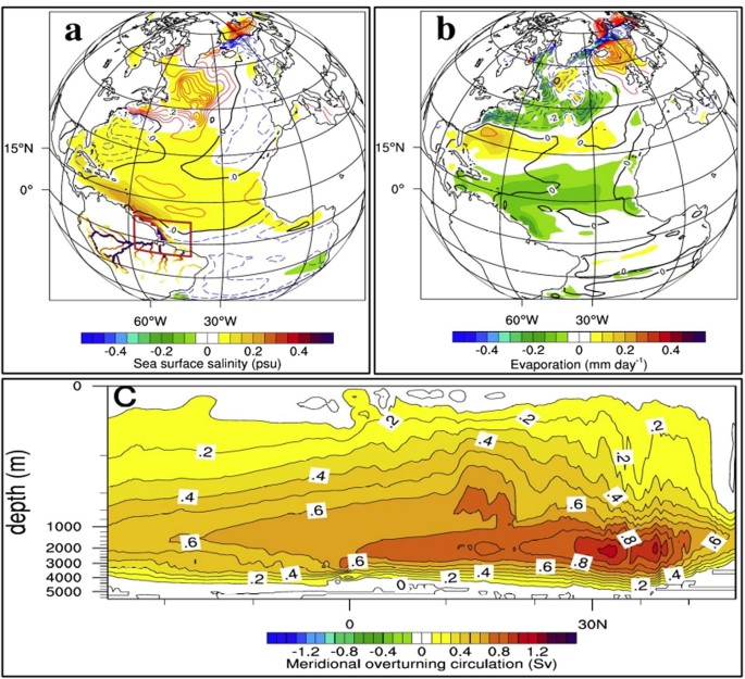 Long-term impact of Amazon river runoff on northern hemispheric climate |  Scientific Reports