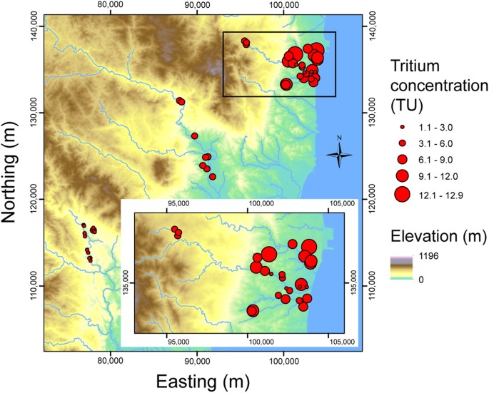 Tritium age dating groundwater