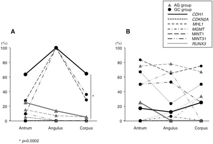 aspirin, Effects of long-term aspirin use on molecular alterations in precancerous gastric mucosa in patients with and without gastric cancer