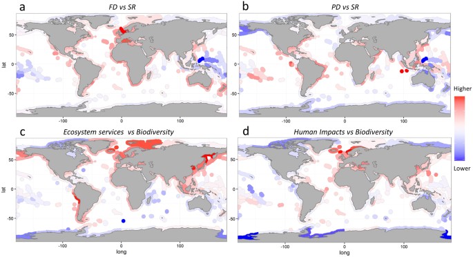 A global mismatch in the protection of multiple marine biodiversity ...