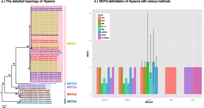 A Two Step Dna Barcoding Approach For Delimiting Moth Species Moths Of Dongling Mountain Beijing China As A Case Study Scientific Reports