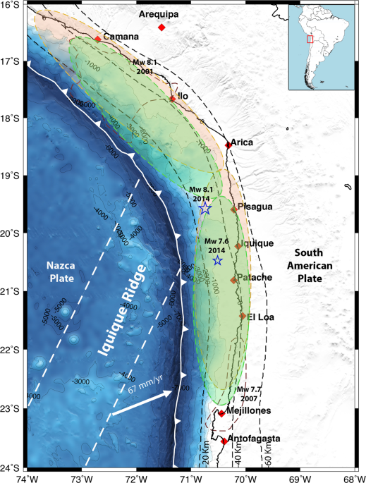Earthquake Segmentation In Northern Chile Correlates With Curved Plate Geometry Scientific Reports