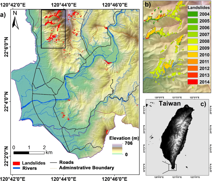 Evaluating scale effects of topographic variables in landslide  susceptibility models using GIS-based machine learning techniques |  Scientific Reports