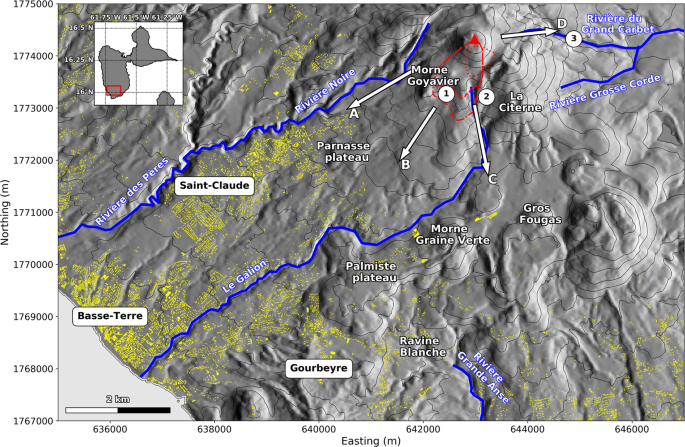 Modeling Of Partial Dome Collapse Of La Soufriere Of Guadeloupe Volcano Implications For Hazard Assessment And Monitoring Scientific Reports