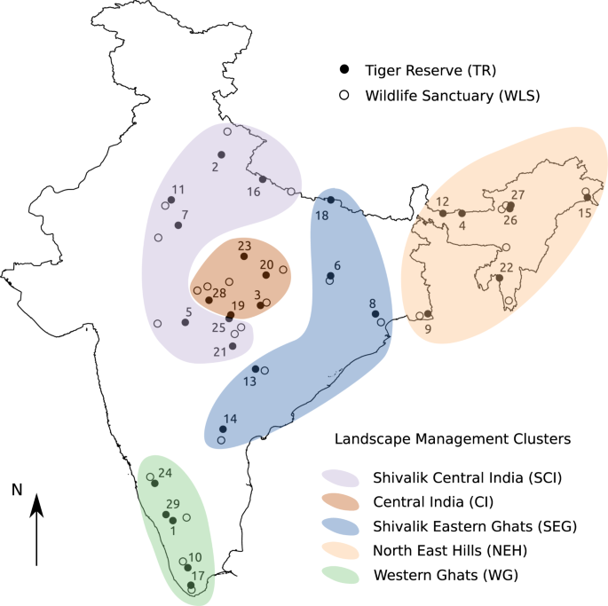 Extensive vegetation browning and drying in forests of India’s Tiger Reserves
