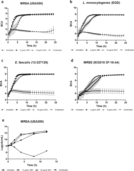 Cannabidiol Is An Effective Helper Compound In Combination With Bacitracin To Kill Gram Positive Bacteria Scientific Reports