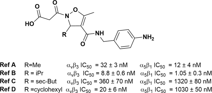 Side Chain Effect In The Modulation Of A V B 3 A 5 B 1 Integrin Activity Via Clickable Isoxazoline Rgd Mimetics Development Of Molecular Delivery Systems Scientific Reports