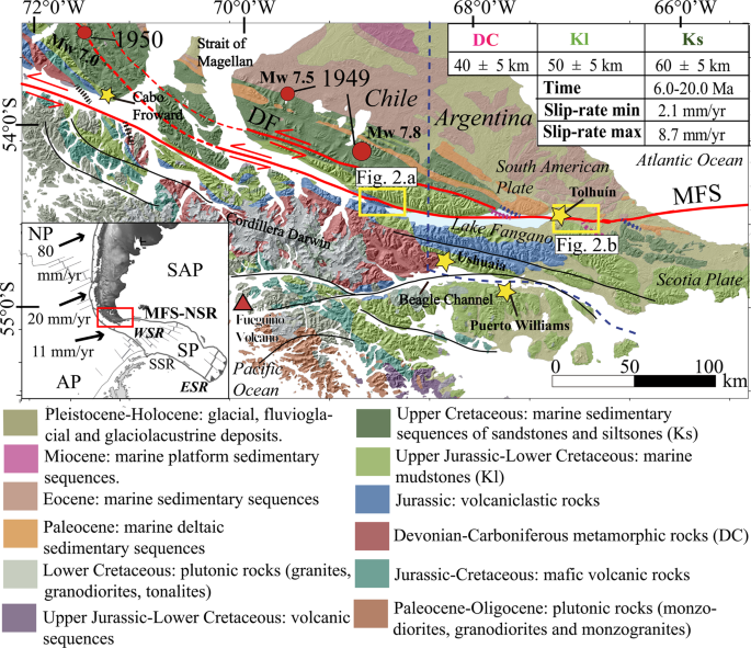 Slip rates along the narrow Magallanes Fault System, Tierra Del