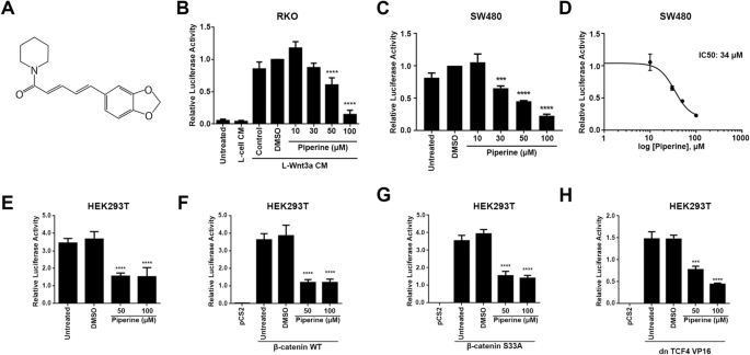 Piperine Suppresses The Wnt B Catenin Pathway And Has Anti Cancer Effects On Colorectal Cancer Cells Scientific Reports