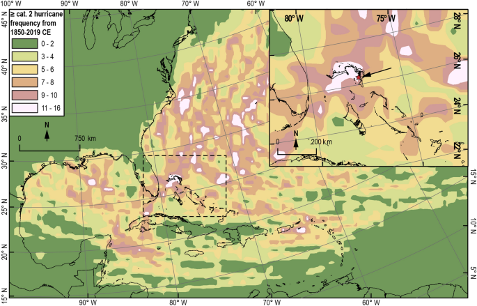 Revising Evidence Of Hurricane Strikes On Abaco Island The Bahamas Over The Last 700 Years Scientific Reports