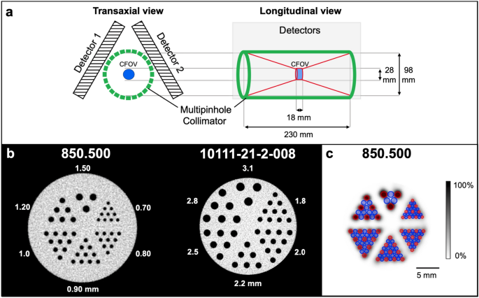 Capabilities of multi-pinhole spect with two stationary detectors for in vivo rat imaging