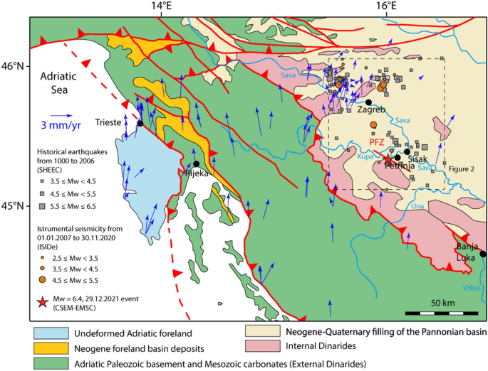 Conjugate Coseismic Surface Faulting Related With The 29 December Mw 6 4 Petrinja Earthquake Sisak Moslavina Croatia Scientific Reports