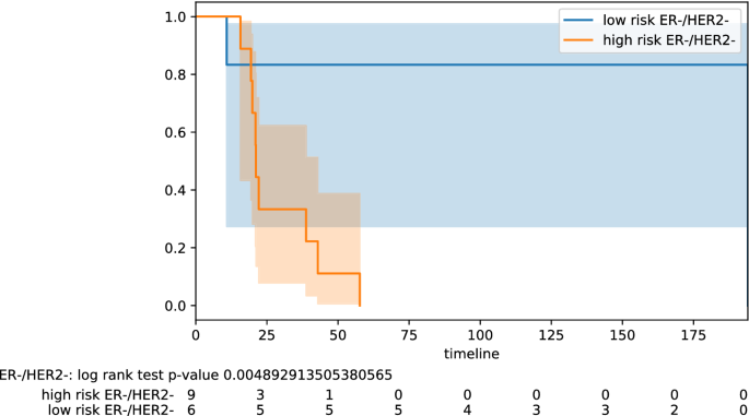 Survival analyses for breast cancer mortality by breast volume (bra cup