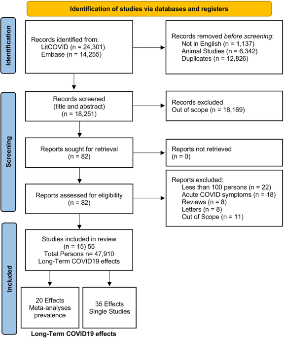 More than 50 long-term effects of COVID-19: a systematic review and  meta-analysis | Scientific Reports