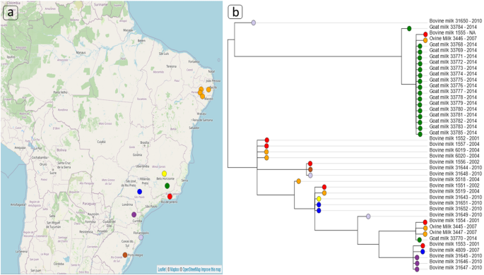 Molecular fingerprinting of bovine mastitis-associated