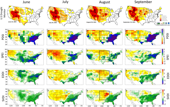 Projected US drought extremes through the twenty-first century with vapor pressure deficit | Scientific Reports - Nature.com