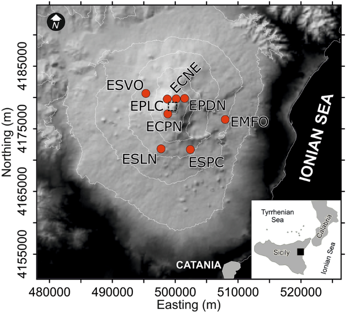Energy threshold changes in volcanic activity at Mt. Etna (Italy) inferred  from volcanic tremor | Scientific Reports