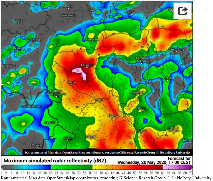 Extraction and mapping of downpour impact and their Cumulonimbus