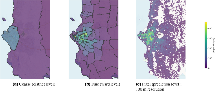 before and after comparison showing raw census data transformed into colorful interactive map visualization