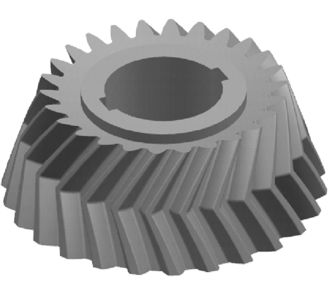 3D modeling of noncircular bevel gears.