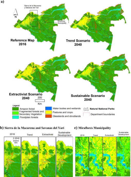Scenarios of land use and land cover change in the Colombian Amazon to  evaluate alternative post-conflict pathways | Scientific Reports