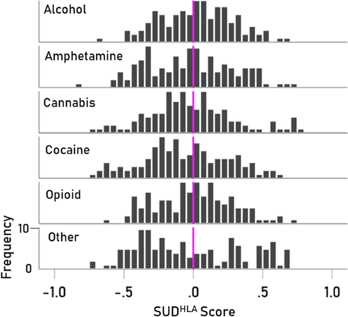 Risk assessment of substance use disorders based on the human 