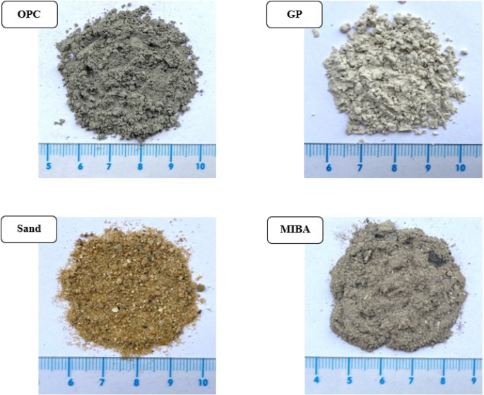 Production of Cement mortars from glass powder and municipal 
