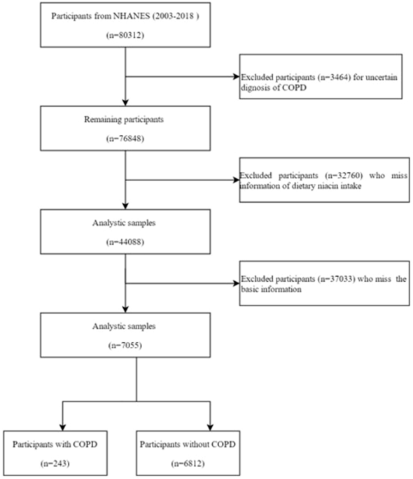 Association of dietary niacin intake with the prevalence and incidence of  chronic obstructive pulmonary disease